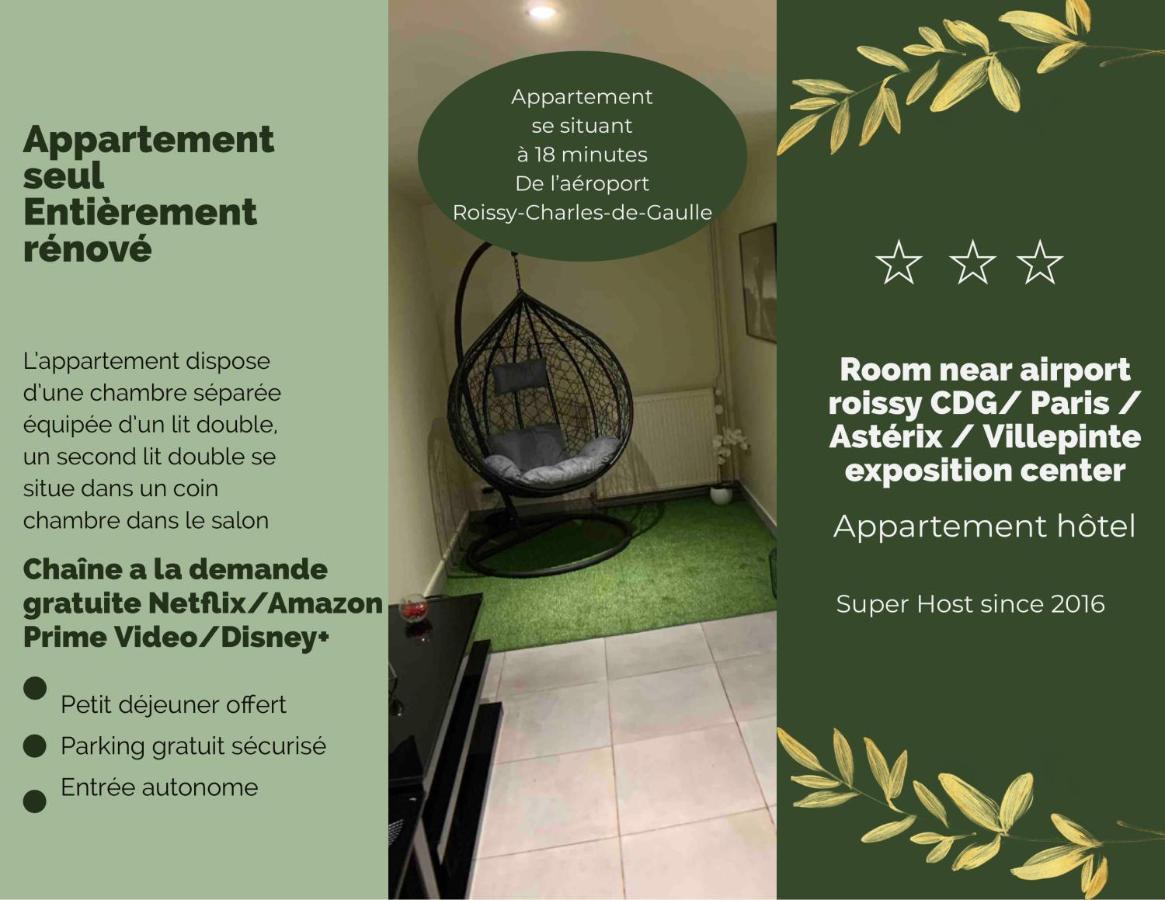 Appartement Cosy Proche Roissy Cdg Asterix Disneyland Paris Goussainville  Zewnętrze zdjęcie